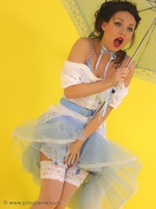 Carla in Sheer Panties on a Windy Day