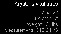 Krystal's Vital Stats