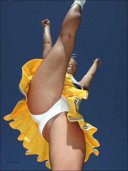 Cheerleader White Panties Upskirt