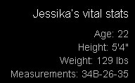 Jessika's Vital Stats