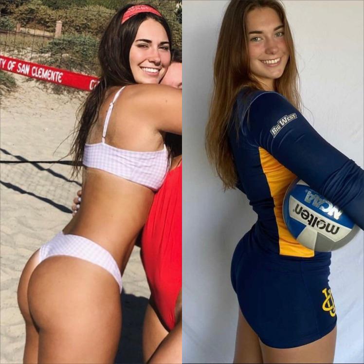 Volleyball player shows her indoor and outdoor uniforms